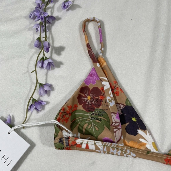 NEW Lokahi Swimwear [ Small ] Floral Vada Bikini‎ Top in Hana Print - Picture 10 of 12